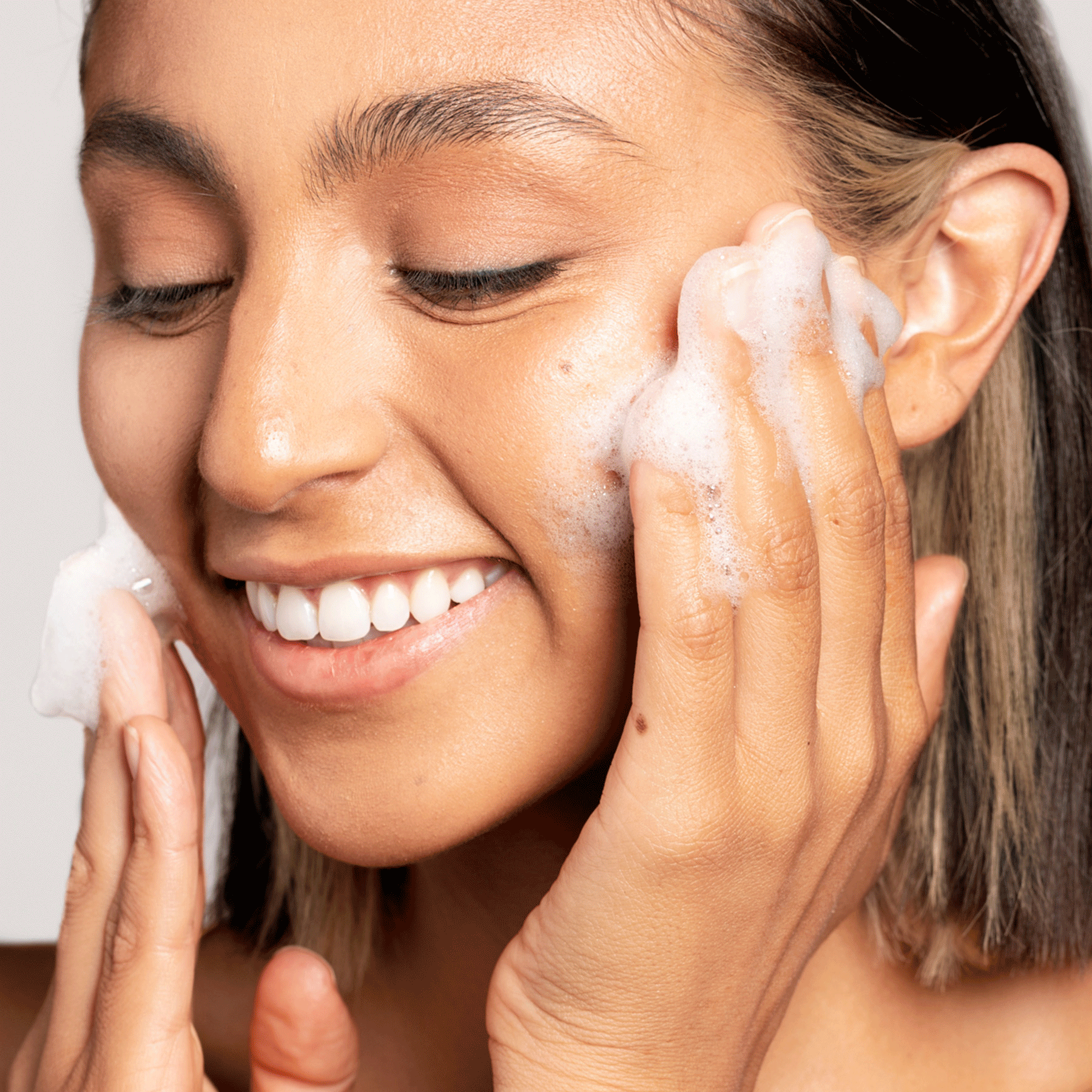 gif of models applying products