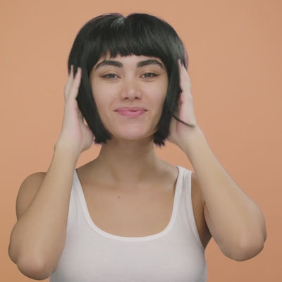 model showing product application on face