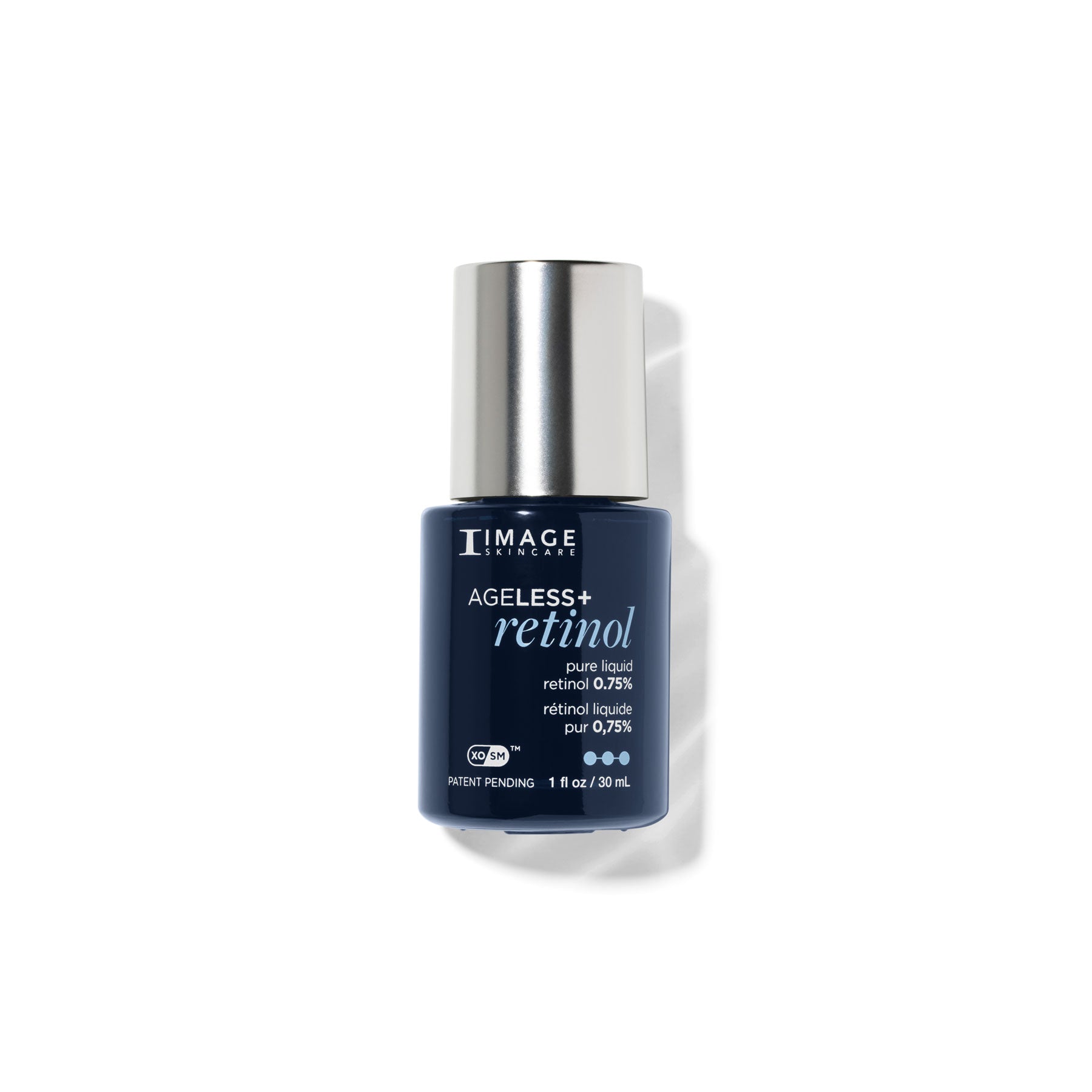 Skincare serum bottle labeled 'IMAGE Skincare Ageless + Retinol' on a white background