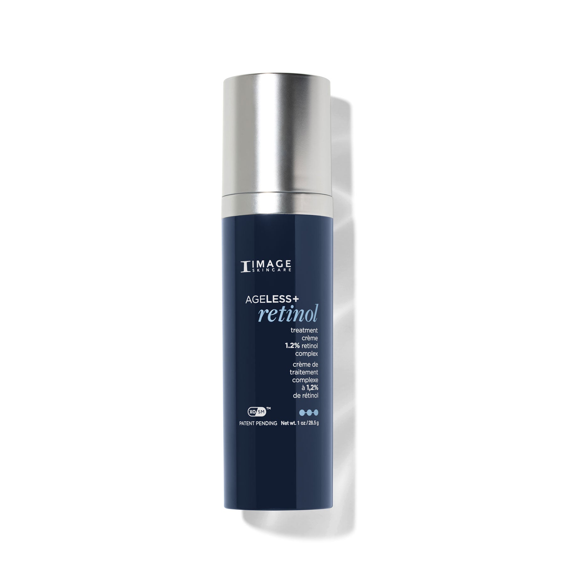 Skincare bottle labeled 'IMAGE Skincare' with 'AGELESS + retinol' on a white background