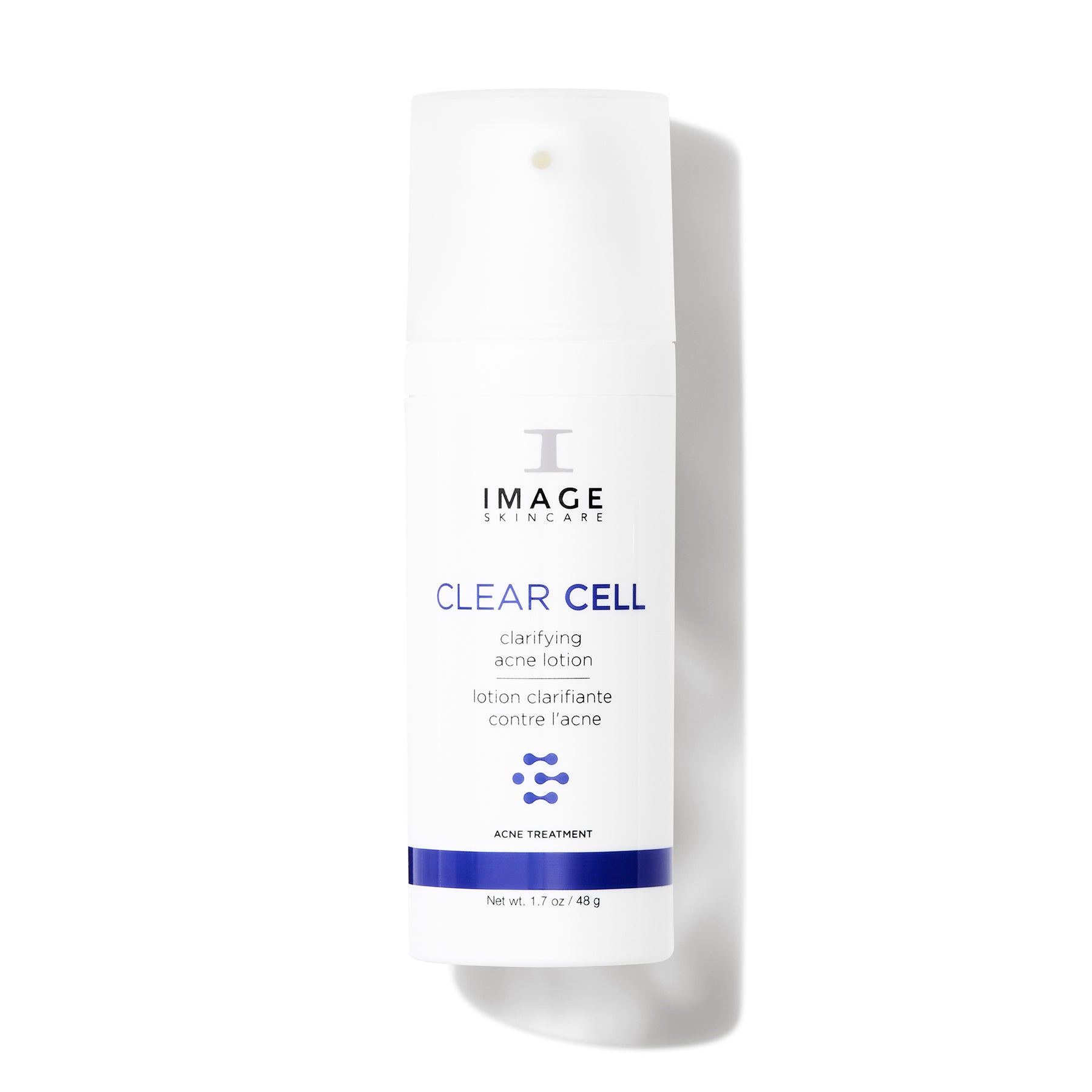 Skincare bottle labeled 'Clear Cell' by Image Skincare on a white background