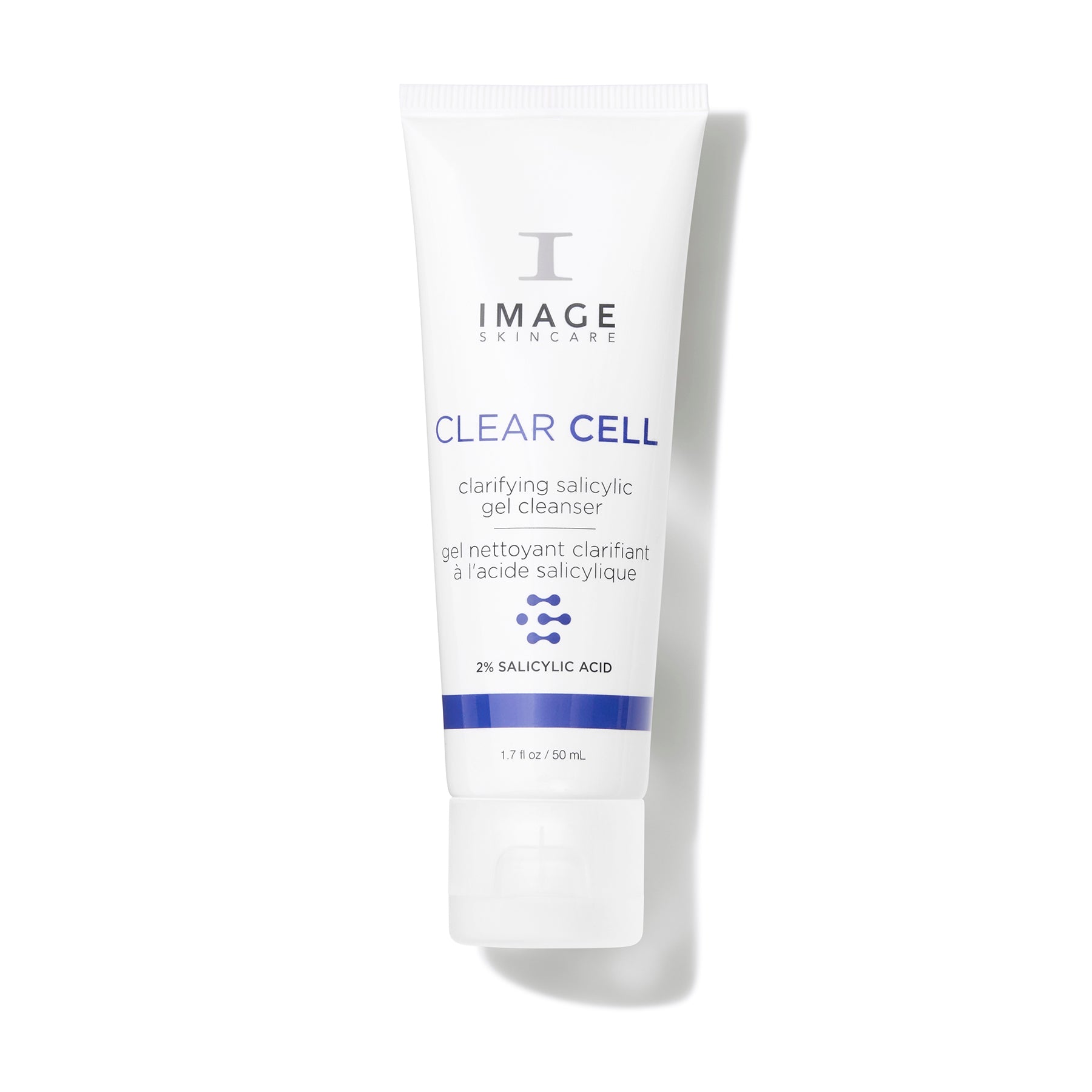 Tube of Image Skincare Clear Cell gel cleanser on a white background