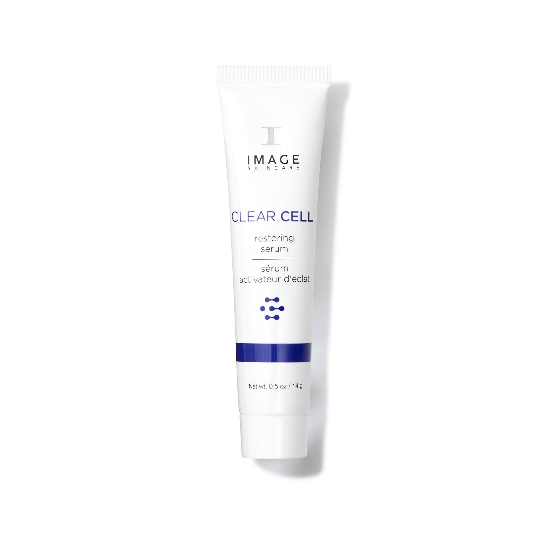 Tube of Image Skincare Clear Cell serum on a white background