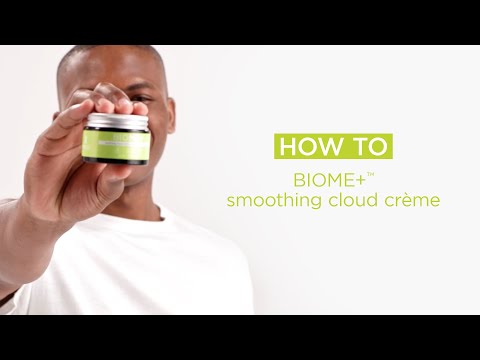 vidoe with model showing how to apply BIOME+ smoothing cloud creme