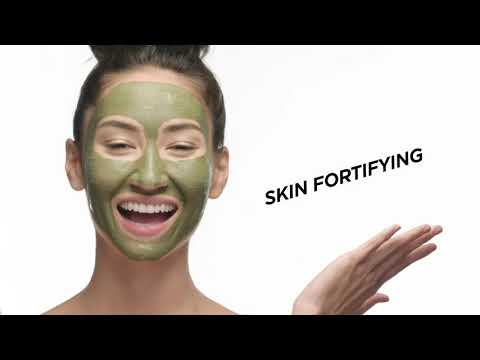 video showing how to apply the purifying probiotic mask along with ingredient close ups and benefits
