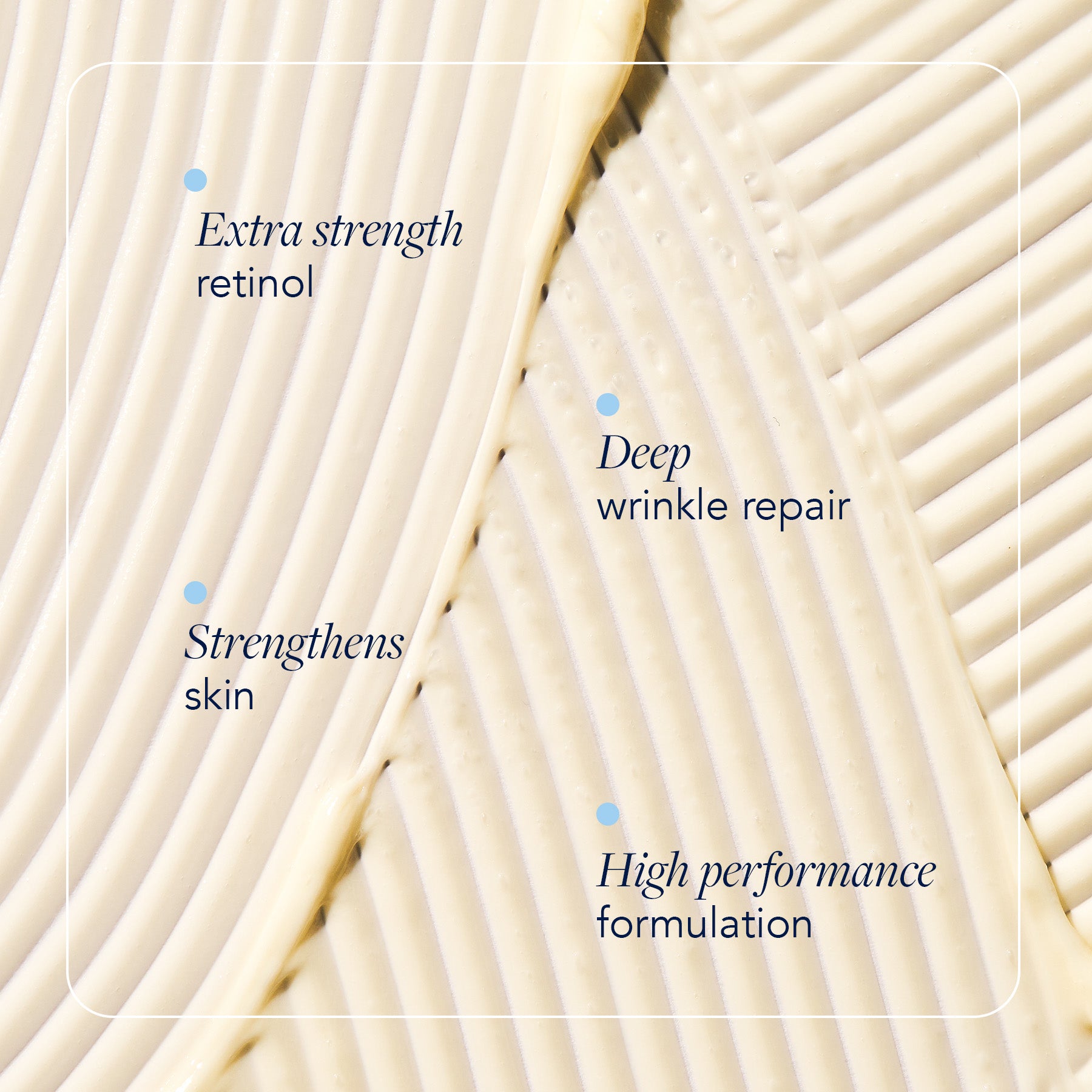 texture shot close up with benefits callouts