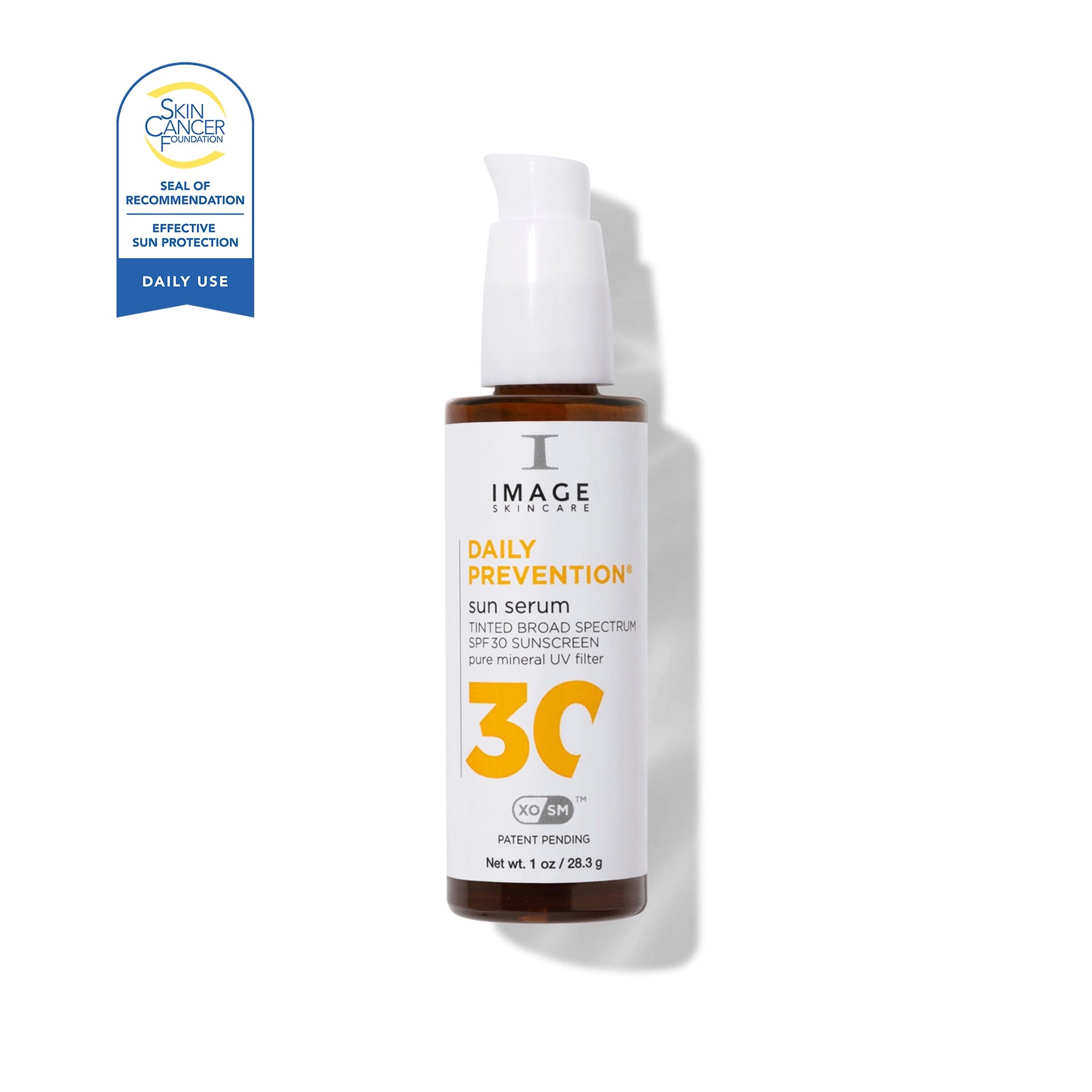 Bottle of Image Skincare Daily Prevention sun serum on a white background