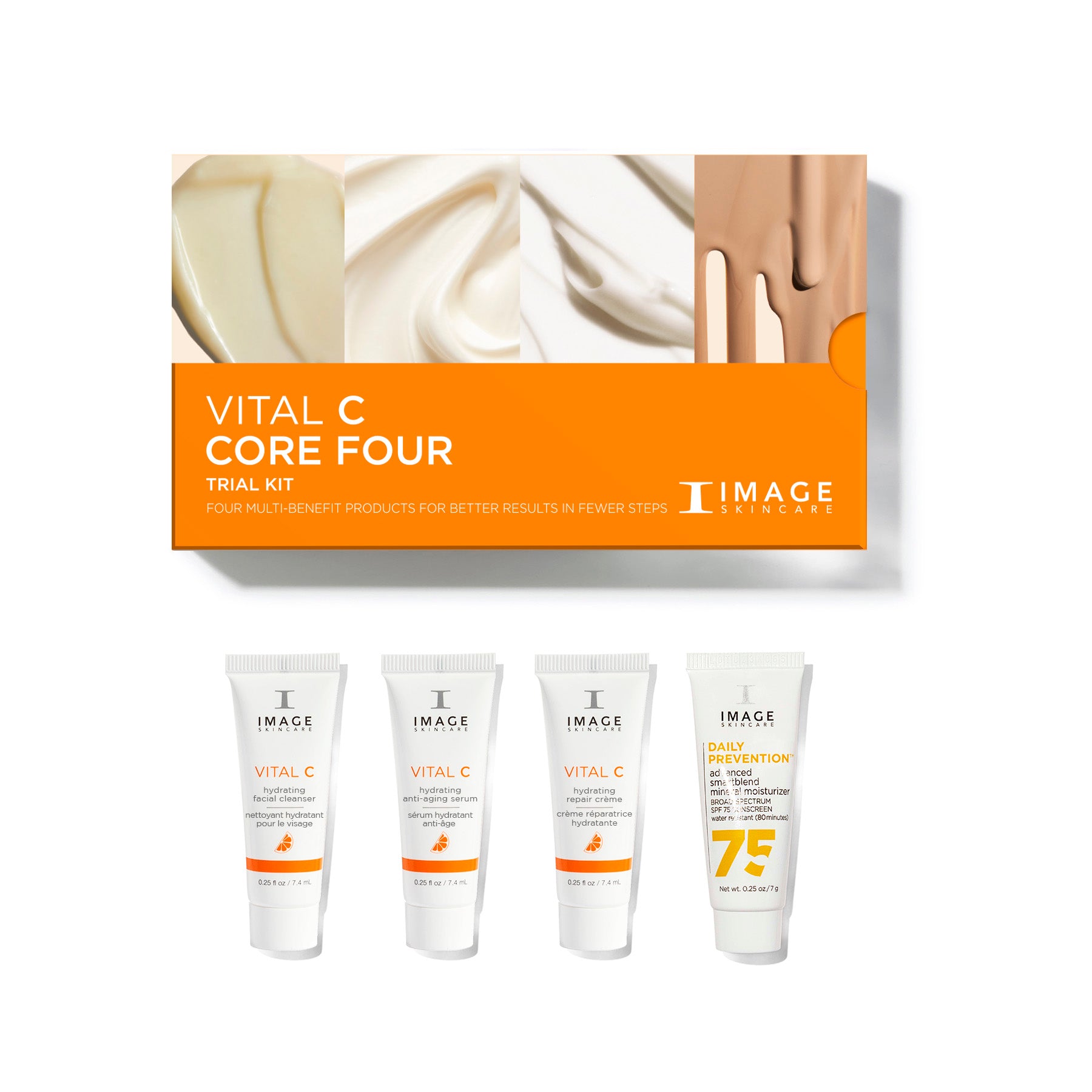 IMAGE Skincare Vital C Core Four Trial Kit on a white background