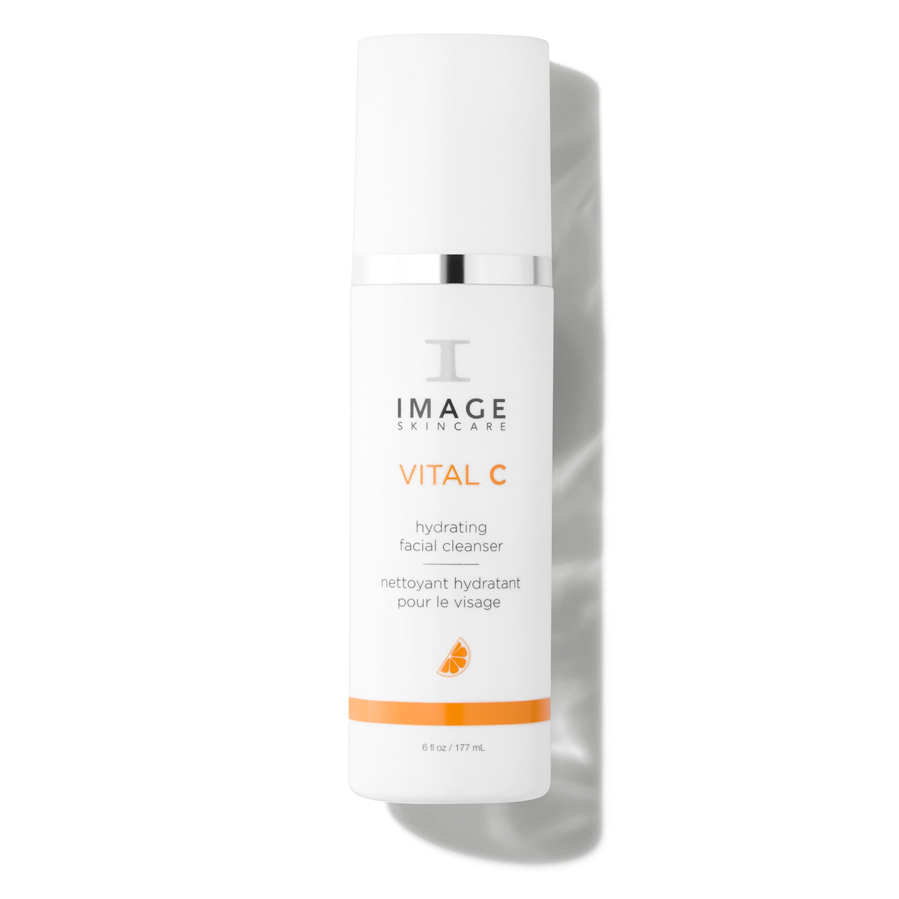 Skincare bottle labeled 'IMAGE Skincare Vital C' on a white background
