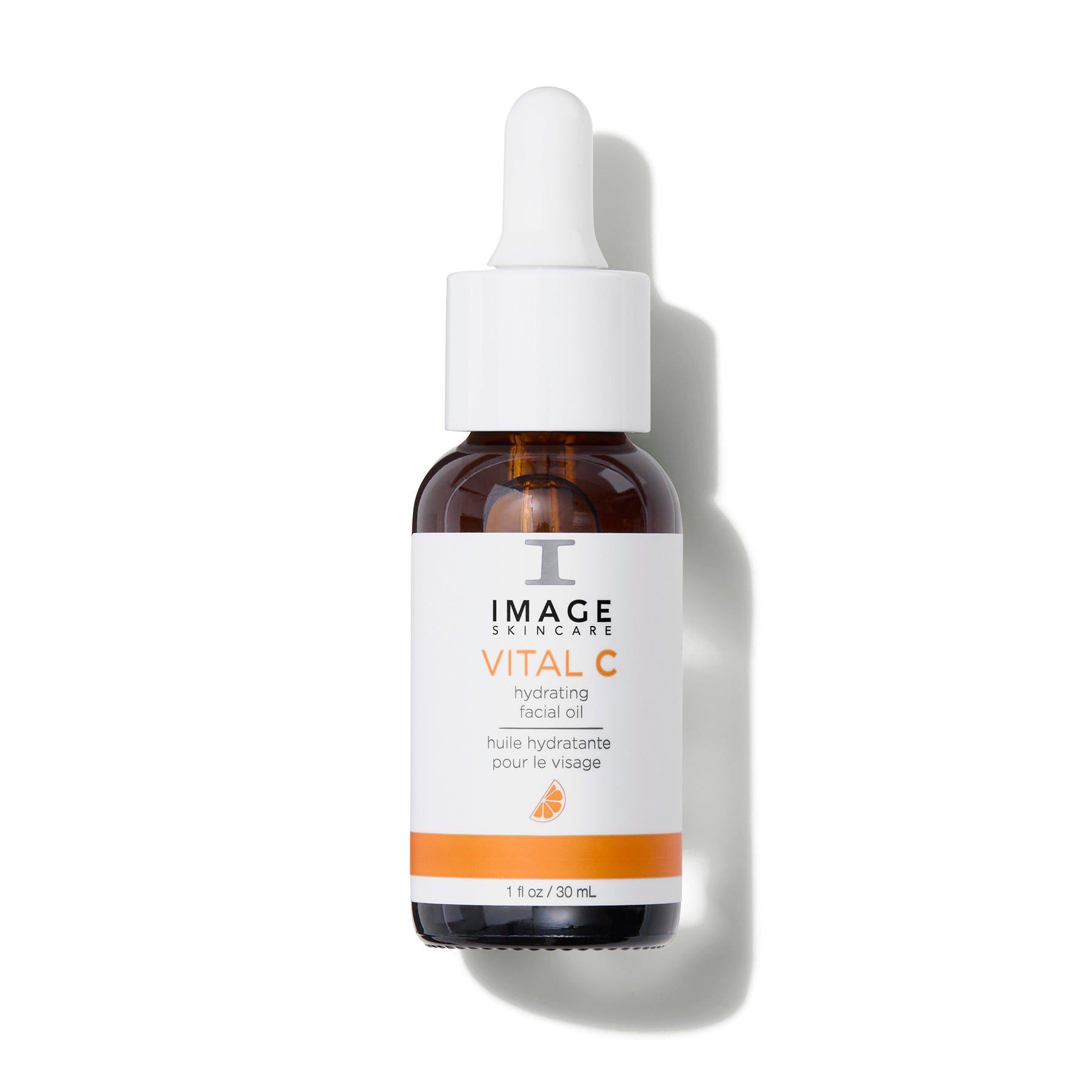 Skincare dropper bottle labeled 'Image Skincare Vital C' on a white background