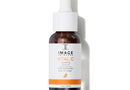 Skincare dropper bottle labeled 'Image Skincare Vital C' on a white background