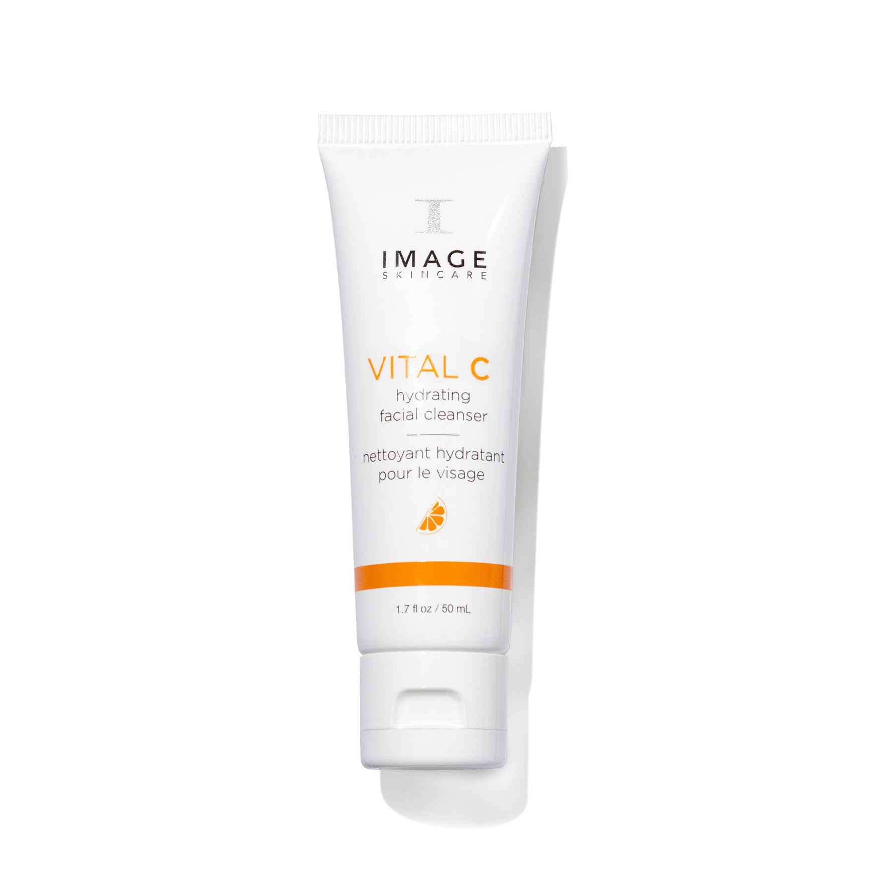 Tube of Image Skincare Vital C facial cleanser on a white background