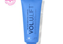 Blue tube of VOL.U.LIFT skincare product on a white background with an award badge.