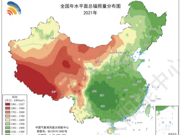 全國各省太陽能資源與發(fā)電小時數(shù)