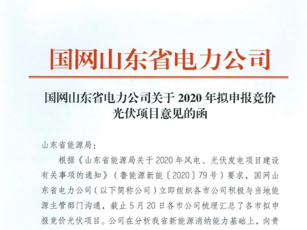 競價名單：國電投、大唐、中核等入圍,976MW光伏山東承諾配20%儲能